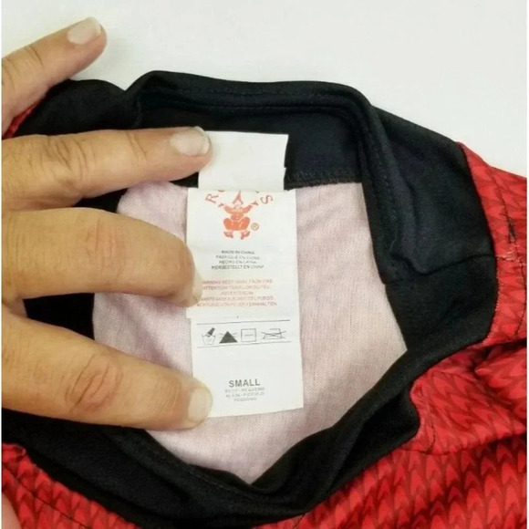 Rubies Small Star Trek Red Silver Chest Logo Scotty Long Sleeve Crew Neck Jersey - Picture 3 of 8